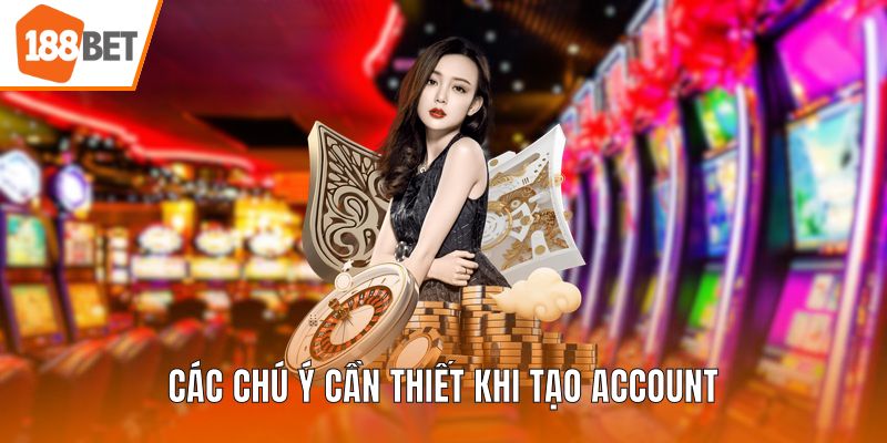Các chú ý cần thiết khi tạo account
